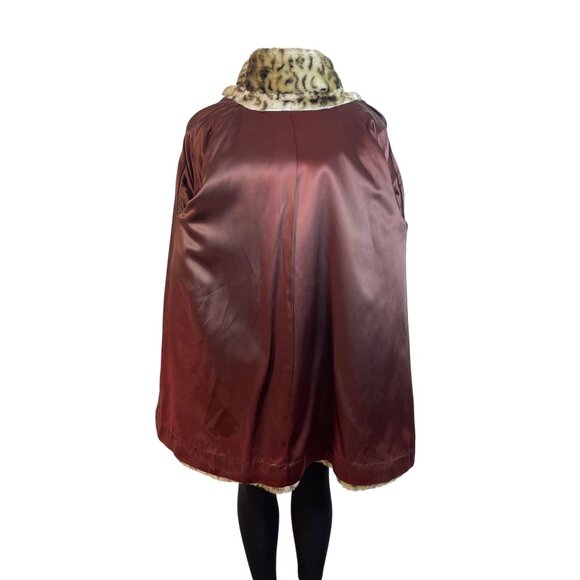 Vintage Leopard Print Faux Fur Coat - Picture 5 of 8